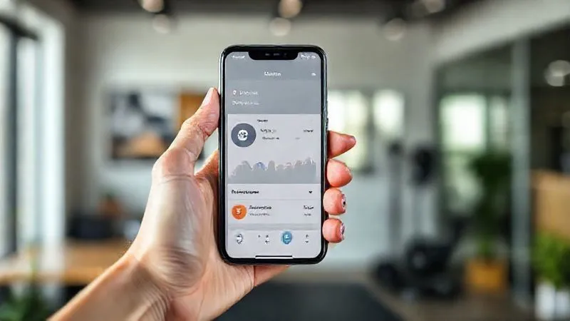 A photorealistic image of a sleek, minimalist fitness app interface on a smartphone, showing a progress dashboard with graphs for activity, sleep, and nutrition, alongside upcoming workout reminders. A hand is holding the phone, with a blurred background of a modern home office or gym. The design emphasizes ease of use and visual clarity. Cinematic lighting, sharp focus on the phone screen, depth of field, 8K hyper-detailed, shot on a high-end DSLR. A photorealistic image of a sleek, minimalist fitness app interface on a smartphone, showing a progress dashboard with graphs for activity, sleep, and nutrition, alongside upcoming workout reminders. A hand is holding the phone, with a blurred background of a modern home office or gym. The design emphasizes ease of use and visual clarity. Cinematic lighting, sharp focus on the phone screen, depth of field, 8K hyper-detailed, shot on a high-end DSLR.