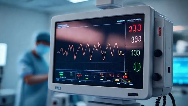 A photorealistic, professional photography, 8K, cinematic lighting, sharp focus, depth of field, shot on a high-end DSLR image depicting a patient monitor in an ICU, showing vital signs (heart rate, SpO2, blood pressure) in a stable range after a period of instability. The screen is clean and modern, with a subtle reflection of a caring medical professional in the background, symbolizing successful intervention. A photorealistic, professional photography, 8K, cinematic lighting, sharp focus, depth of field, shot on a high-end DSLR image depicting a patient monitor in an ICU, showing vital signs (heart rate, SpO2, blood pressure) in a stable range after a period of instability. The screen is clean and modern, with a subtle reflection of a caring medical professional in the background, symbolizing successful intervention.