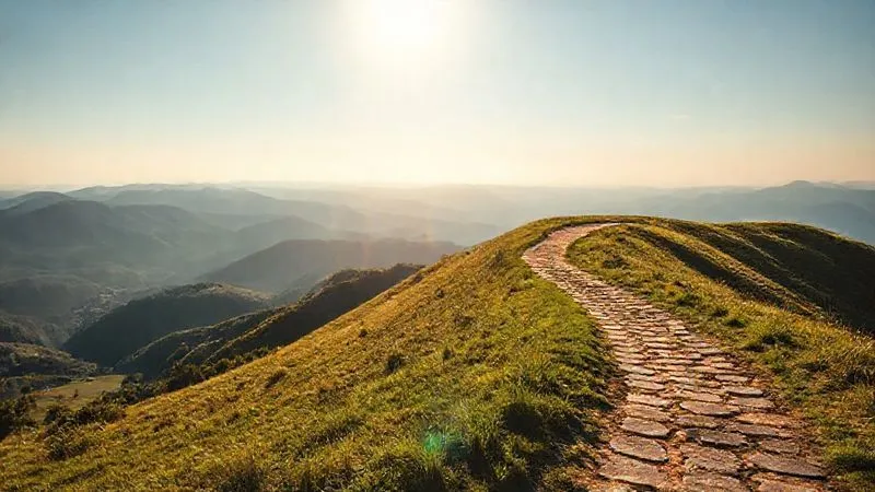 A photorealistic image of a winding, scenic path leading up a gentle, sun-drenched hill towards a vibrant horizon, symbolizing a journey of sustainable wellness and long-term health. The path is well-maintained, inviting. Cinematic lighting, sharp focus on the path ahead, depth of field blurring the distant mountains, 8K hyper-detailed, shot on a high-end DSLR. A photorealistic image of a winding, scenic path leading up a gentle, sun-drenched hill towards a vibrant horizon, symbolizing a journey of sustainable wellness and long-term health. The path is well-maintained, inviting. Cinematic lighting, sharp focus on the path ahead, depth of field blurring the distant mountains, 8K hyper-detailed, shot on a high-end DSLR.