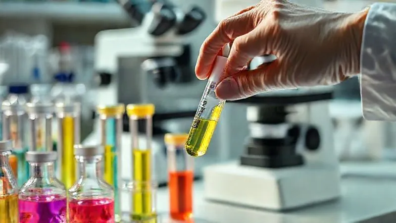 A photorealistic close-up of a scientific laboratory setting, with various test tubes and vials containing different colored liquids, a microscope in the background, all bathed in soft, clinical lighting. Sharp focus on a hand placing a sample into a sophisticated diagnostic machine, symbolizing detailed diagnostic testing for hormonal imbalances. 8K, cinematic lighting, depth of field, professional photography, shot on a high-end DSLR. A photorealistic close-up of a scientific laboratory setting, with various test tubes and vials containing different colored liquids, a microscope in the background, all bathed in soft, clinical lighting. Sharp focus on a hand placing a sample into a sophisticated diagnostic machine, symbolizing detailed diagnostic testing for hormonal imbalances. 8K, cinematic lighting, depth of field, professional photography, shot on a high-end DSLR.